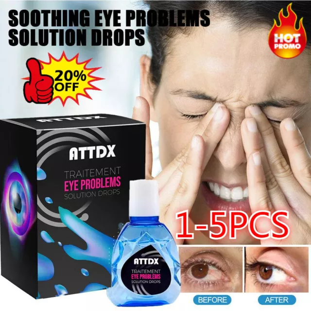 ATTDX Treatment Eye Problems Solution Drops, ATTDX Eye Drops for Dry Eyes 10ml