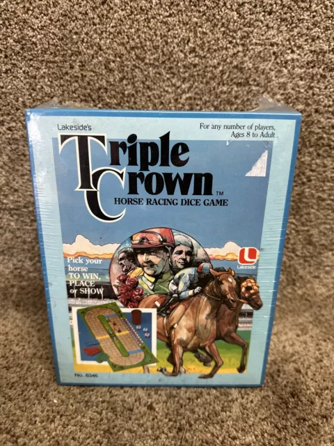 VINTAGE 1982 TRIPLE Crown Horse Racing Dice Game No. 8346 Lakeside New ...