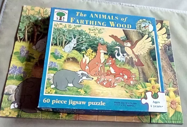 The Animals of Farthing Wood Jigsaw Puzzle 60 pieces Michael Stanfield 1994 VGC