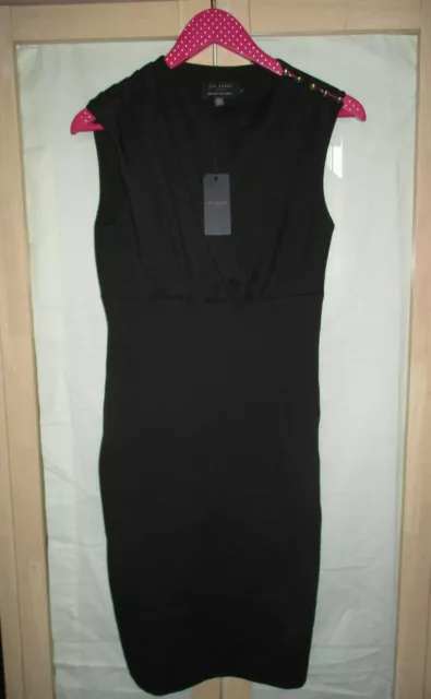 ladies TED BAKER BLACK DRESS SIZE 2 NEW WITH ORIGINAL TAGS RRP £129.00