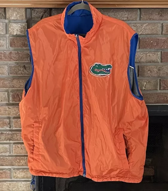 UF University Of Florida Gators Reversible Vest Full Zip Size XXL