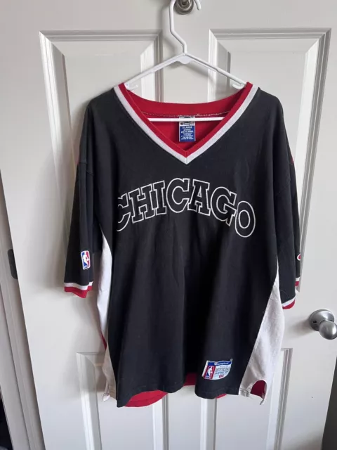 Chicago Bulls Champion Vintage Warm Up Shooting Shirt Jersey Mens sz XL 90s