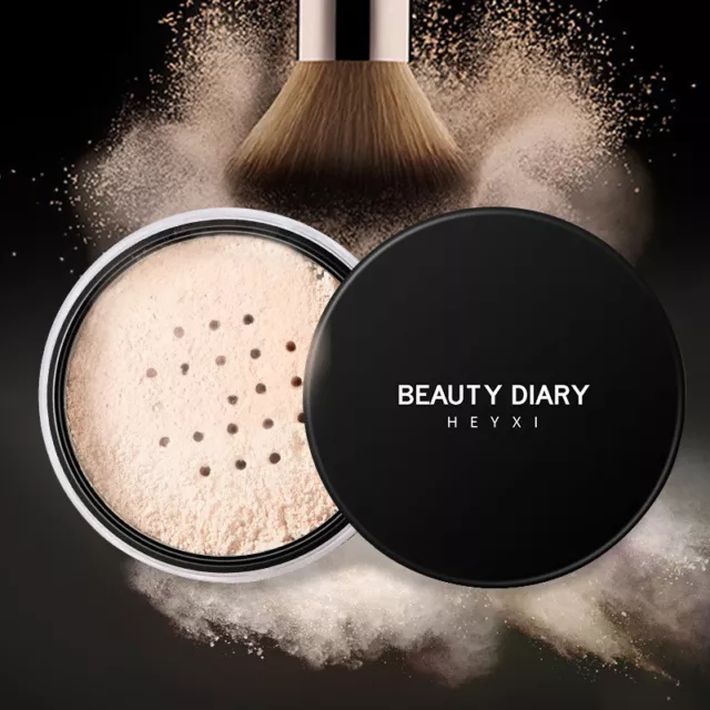 Heyxi polvere trucco di lunga durata allentatore controllo olio polvere viso ^