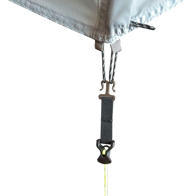 20 Pièces Boucles De Tension Pour Corde - Alliage Aluminium Noir Pour Tente, Camping, Randonnée - Réglage Facile