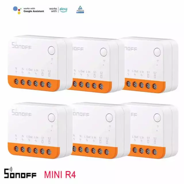 SONOFF MINIR4 10A Mini Wifi Wireless Smart Switch Timer for Alexa Google Home