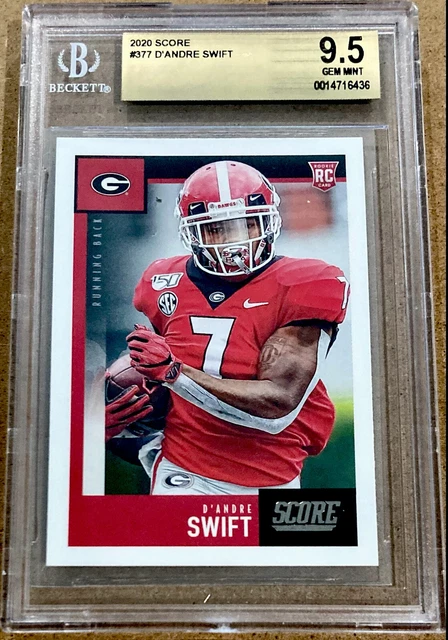 2020 Panini Score #377 D'Andre Swift Rookie BGS 9.5 GEM MINT RC
