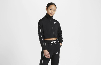 Nike Sportswear Big Kids Tracksuit Jacket Junior Girls Size UK Large Black*REF55