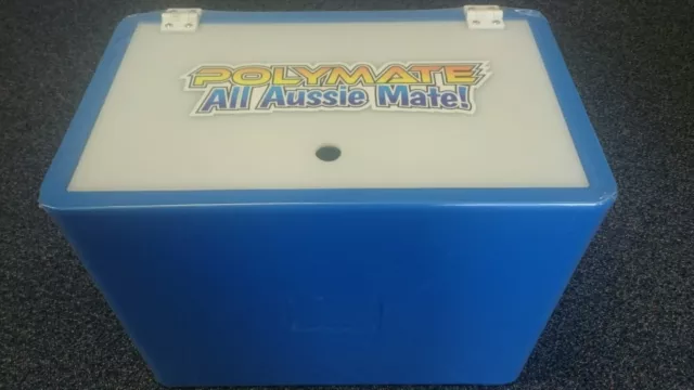 AUSSIE POLYMATE LIVE Bait Tank - 35Ltr Blue with hinged lid