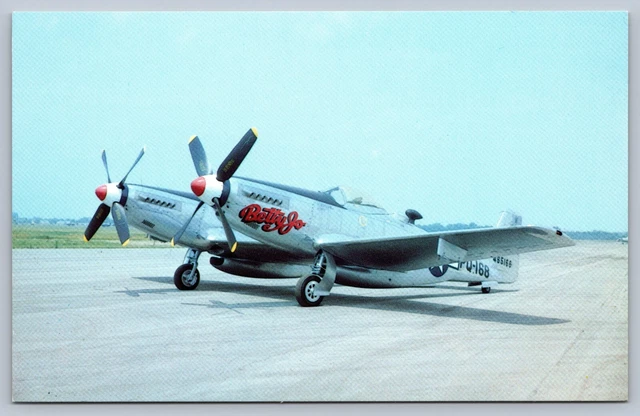 Postcard North America F-82B "Twin Mustang" Interceptor Aircraft