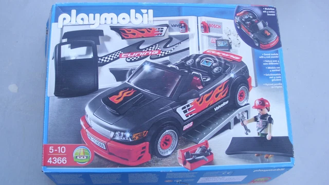 PLAYMOBIL 4366 Tuning Werkstatt mit Sportwagen und Sound, komplett in OVP