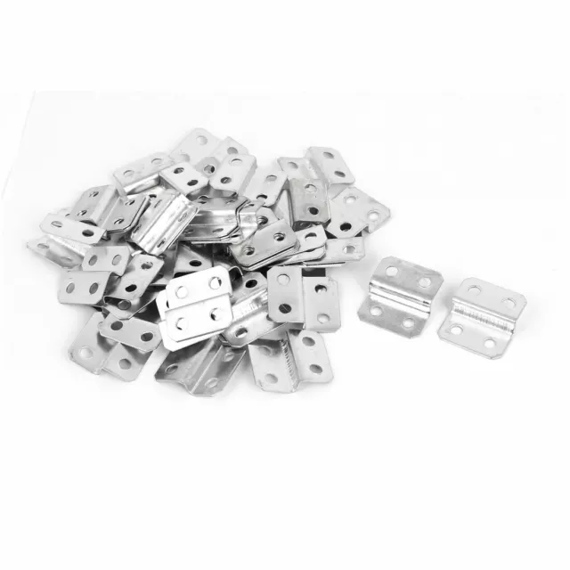 27mm x 25mm x 7mm Z Shape Photo Picture Frame Braces Brackets Silver Tone 50PCS