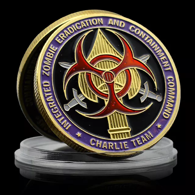 Zombie Challenge Coin Crisis Signs Commemorative Medal Shoot Head Badge Gift