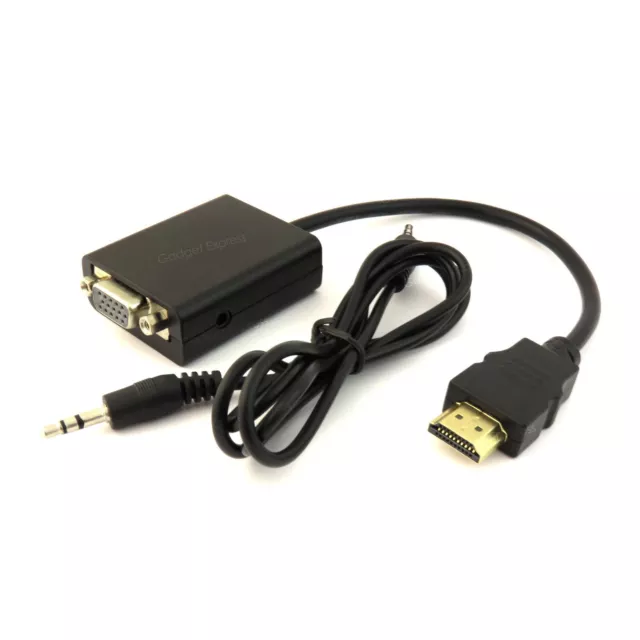 HDMI A VGA Con Salida de Audio Cable Adaptador Convertidor para HDTV PC PS3 Xbox