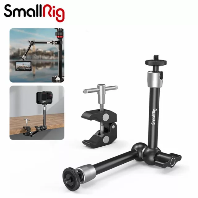 SMALLRIG 10 Zoll Magic Arm w/ Super Clamp Crab Zangenclip für Monitor LED Licht