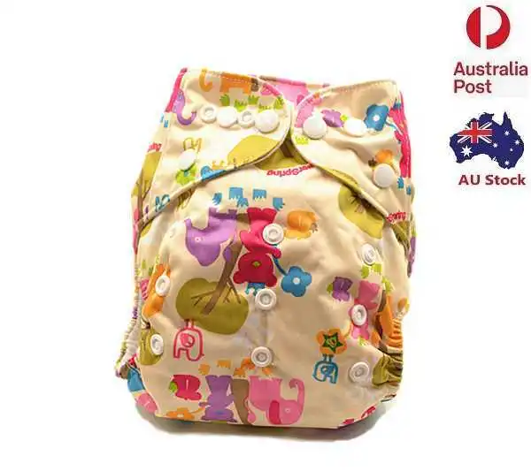 Adjustable Reusable Waterproof Modern Cloth Nappy Baby Girl Diaper Girly (D076)