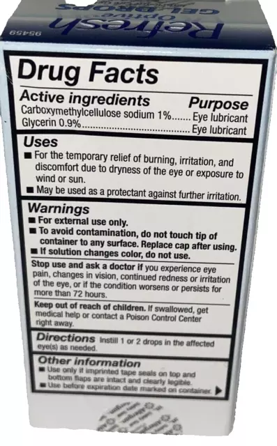 Refresh Optive Gel Drops Lubricant Eye Gel - 0.33 fl oz / 10 mL 2