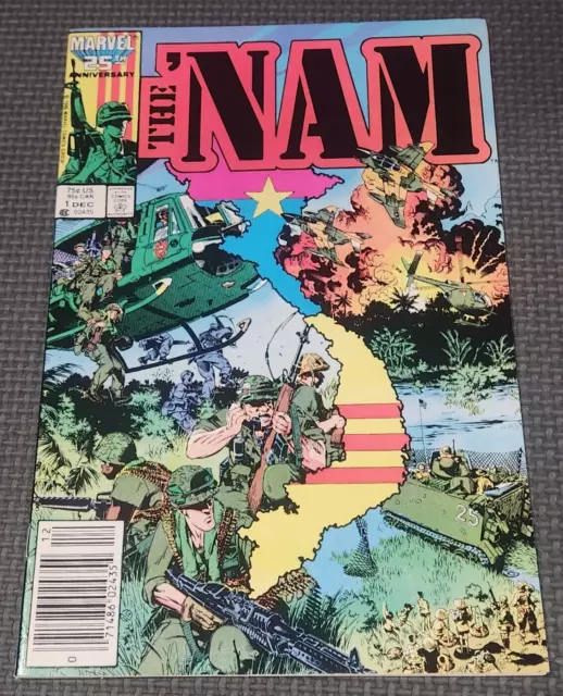 THE 'NAM #1 (1986) Newsstand Variant Marvel Michael Golden Vietnam War Comic