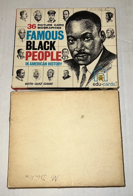 1970 Edu-Cards Famous Black People In American History Quiz Game Complete RARE