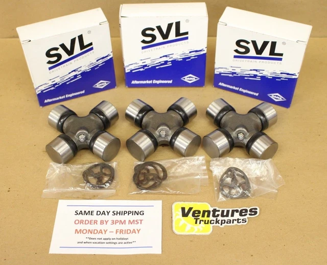 U JOINT REPLACEMENT Kit Ford F250 F350 Rear 4X4 3 U Joint CV Driveshaft