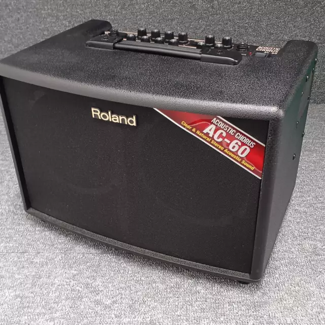 Roland AC-60 Acoustic Chorus Guitar Live Music Amplifier with User Manual & Case