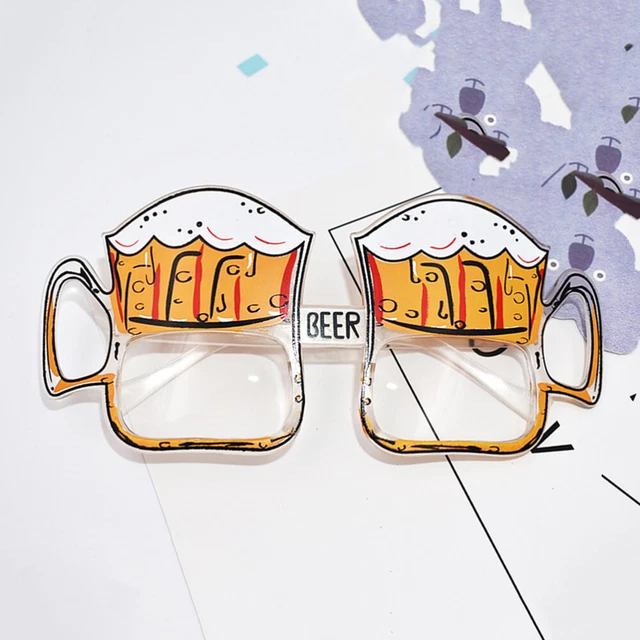 1 pz occhiali modello birra occhiali da laurea notte favori festa occhiali