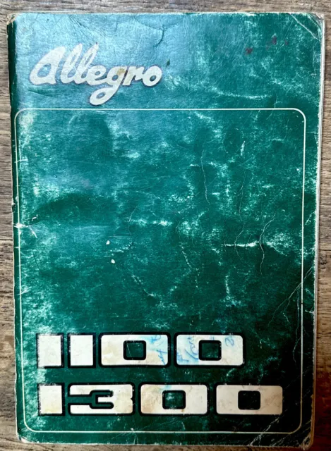 Austin Allegro 1100 1300  Drivers Handbook AKD 8330 2nd Ed 1973