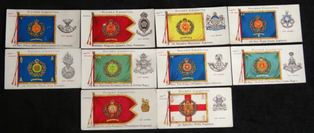 Cigarette Cards John Players Regimental Colours & Cap Badges Brown Back 1910 ju