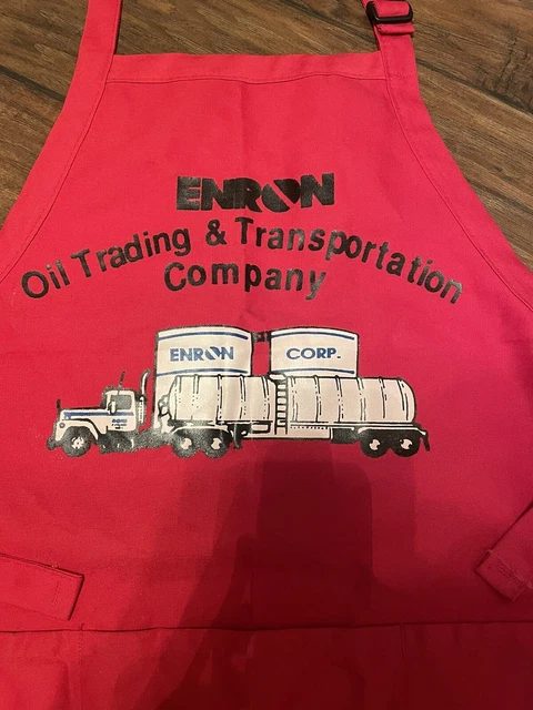 Enron Oil And Gas Vintage Apron LOOK! Made In USA Trading Enron Oil And Gas Vintage Apron LOOK! Made In USA Trading
