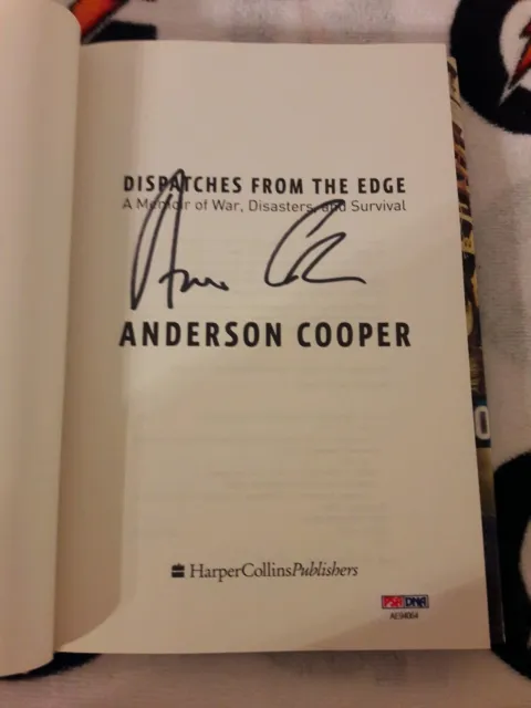 Dispatches from the Edge:A Memoir Anderson Cooper HC DJ SIGNED W PSA/DNA AE94064