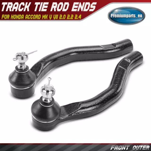 2x Tie Rod Ends Front Outer for Honda Accord 2.0 2.2 2.4 53560SDAA01 53540SDAA01