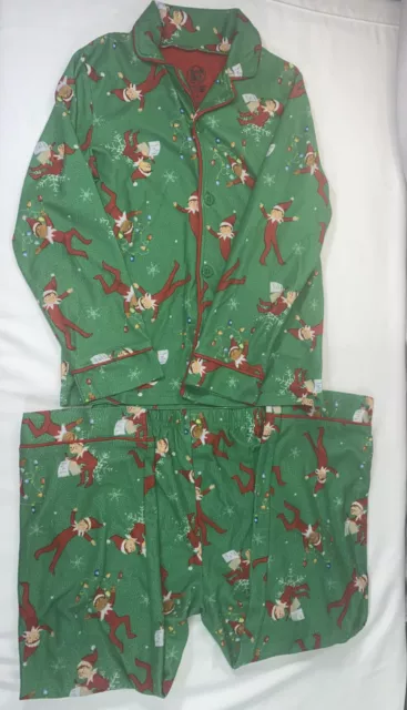 Elf On The Shelf Christmas XMas 2 Piece Fleece Pajama Set Kids Size Small