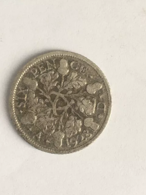 1928 Sixpence – King George V 50% Silver