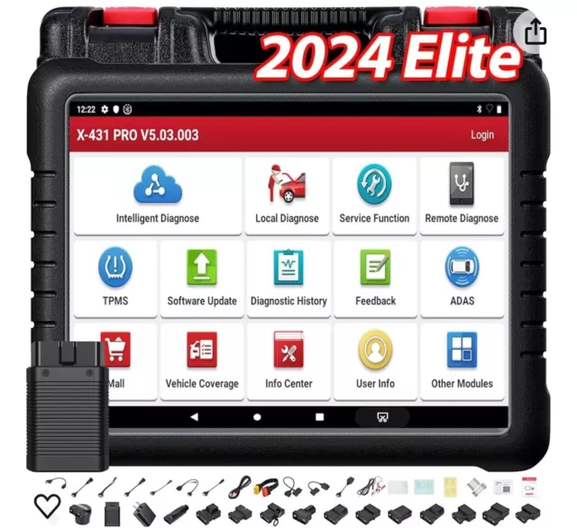 2024 LAUNCH X431 PRO TT V+ Elite Bidirectional Car Diagnostic Scanner Key Coding