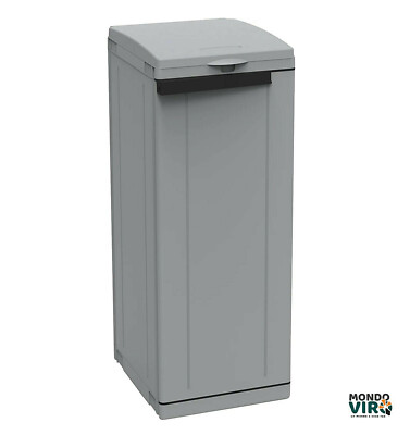 Pattumiera Da Bagno Con Coperchio A Pressione - 10 Litri, Sottile E A Prova Di Animali