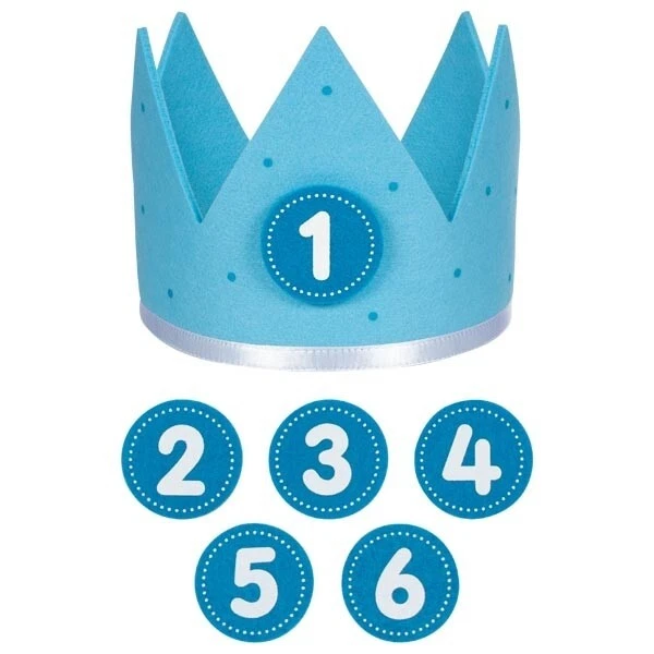 JOYUE Couronne d'Anniversaire Enfant Chapeau Anniversaire, Couronne en Tissu Unisexe, Couronne d'Anniversaire en Mousseline avec Chiffres, Couronne Chapeaux Anniversaire Fille et Garçon (Vert