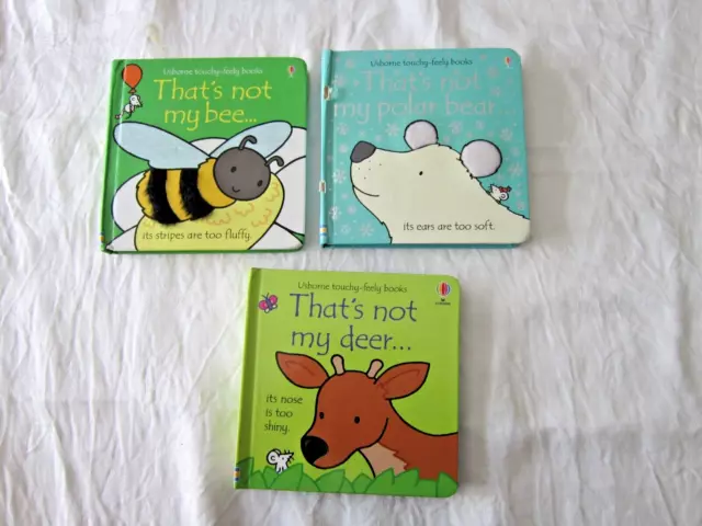 3 Thats Not My Book Bundle Bee Polar Bear Deer Kids Baby Girls Boys Touchy