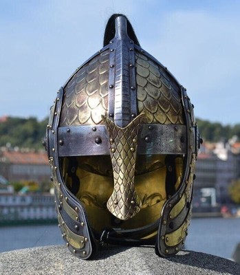 Armour 18 Ga Sca Larp Medievale Knight Torneo Chiudere Armor Casco Riproduzione 