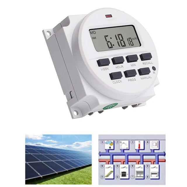 Interrupteur de minuterie programmable 24 V convivial pour solutions de coupure