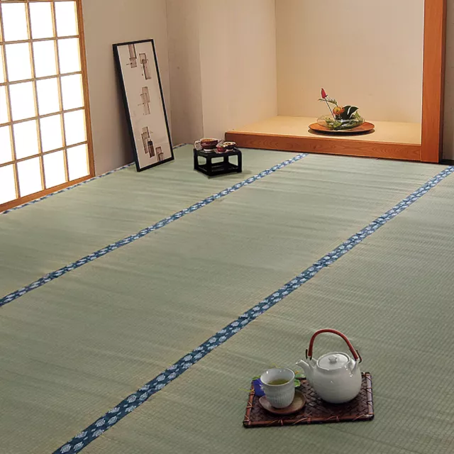 IKEHIKO Tatami Mat 100% Japanese rush grass Rug Goza Floor Green Igusa Mat 1111
