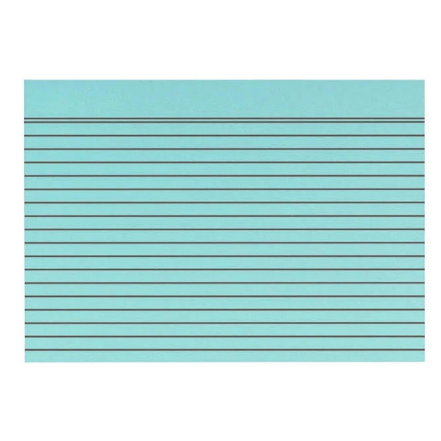 100 Karteikarten DIN A4 blau liniert