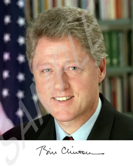 Photo Bill Clinton Autographe Signed 10 x 15 cm BC