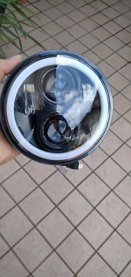 Accossato FARO A LED VESPA PX PE 125 150 200 FANALE ANTERIORE COMPLETO NESSUNA MODIFICA! 