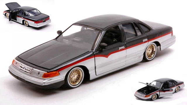 Modellautos Ford Crown 1/64 Greenlight Victoria gelb/blau L.A. Checker