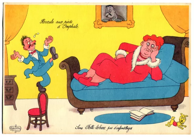 planche publicitaire par Dubout Folli-Lobine Laboratoires Fraysse années 50
