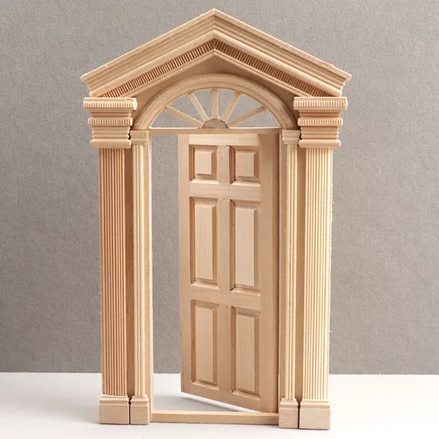 1:12 Scale Dollhouse Miniature Plain Interior Villa Door Wooden Furniture Model