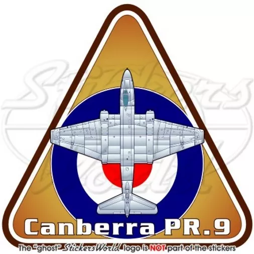 English Electric CANBERRA PR.9 Reale Aeronautica Militare UK Adesivi Sticker