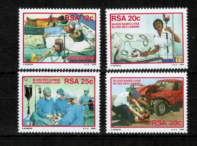 RSA SOUTH AFRICA 1986 SG594 - 597 Blood Donor Campaign MNH UMM