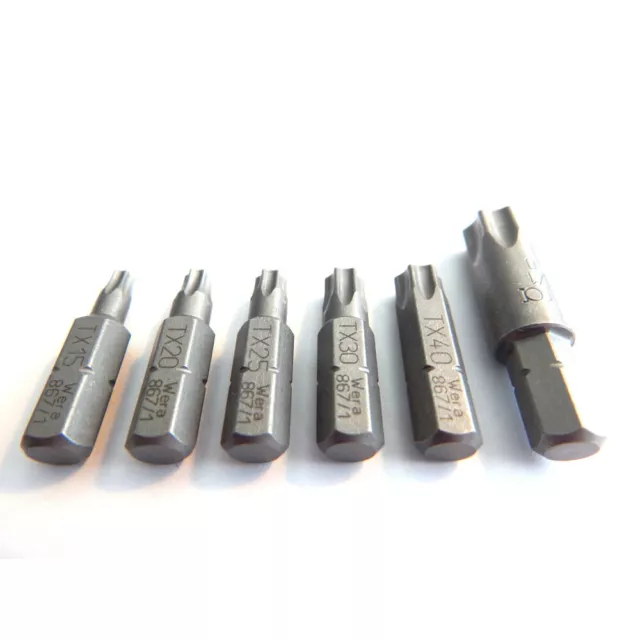 Wera Bits lose Torx Innensechsrund T10 T15 T20 T25 T30 T40 T50 + div. Bithalter