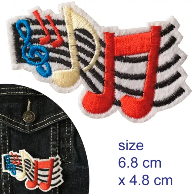 Music Iron on patch - notes melody musician lovers treble song iron-on patches