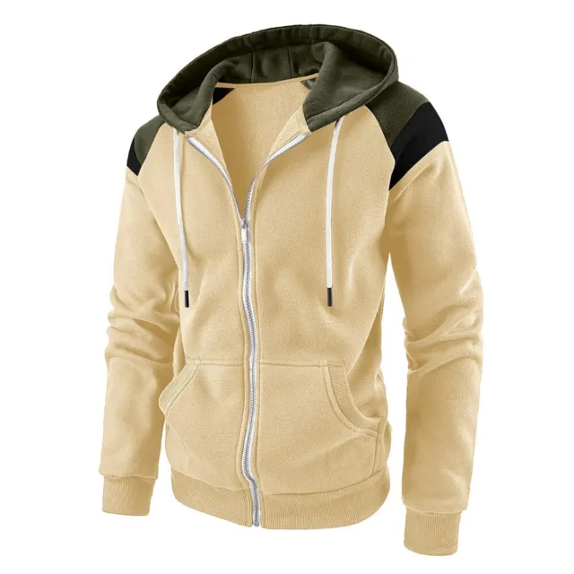 Mens Athletic Winter Warm Soft Sherpa Lined Fleece Zip Up Sweater-Jacket-Hoodie